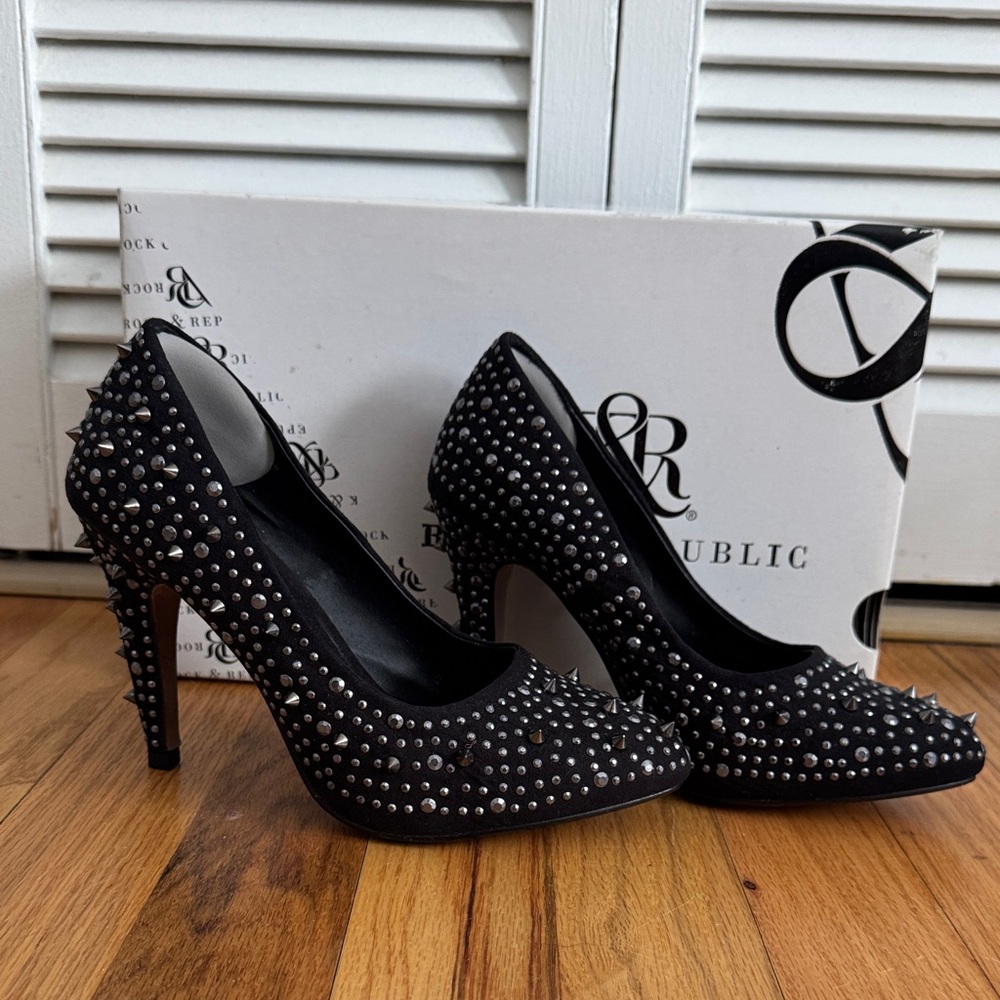 Black Studded Heels